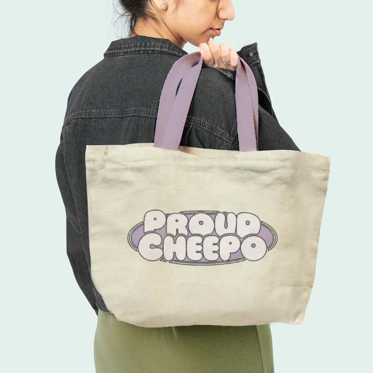 Mockupladyholdingproudcheepotote