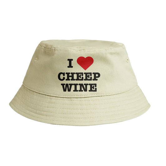 i love cheep wine bucket hat